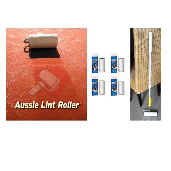 Floor Roller and extension pole for carpet floors and beds